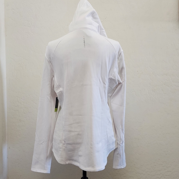 Women's Tek Gear Hooded Mixed Media White Jacket CHOOSE SIZE - Picture 6 of 16